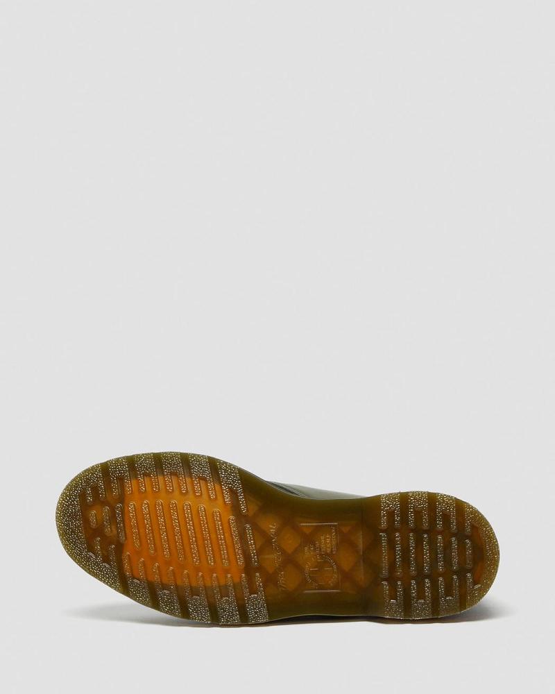 Dr Martens 1461 Verso Smooth Læder Oxford Sko Dame Grøn | DK 376QMA